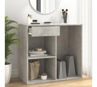 CKioict Buffet de salon - Armoire multi-usages sur pied - Armoire cosmétique - Gris béton - 80 x 40 x 75 cm - Matériaux du bois - Pour couloir, chambre à coucher, salon, salle à manger