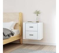 CKioict Buffet de salon multi-usages - Table de chevet murale - Blanc - 50 x 36 x 47 cm - Pour salon, salle à manger et couloir