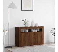 CKioict Buffet en bois de chêne marron traité pour chambre à coucher, bureau, 116 x 30 x 75 cm