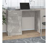 CKioict Bureau avec espace de rangement Gris béton Table de jeu Bureau d'ordinateur Convient pour les bureaux, les appartements, les pièces vides 100 x 40 x 73 cm Matériau dérivé du bois