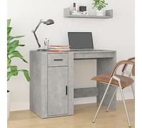 CKioict Bureau pour enfant en matériau dérivé du bois - Gris béton - 100 x 49 x 75 cm - Convient pour les bureaux, les appartements, les pièces vides