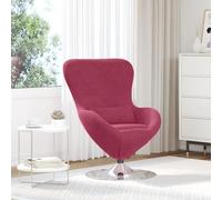 CKioict Chaise en forme d'œuf - En velours - Bordeaux - Avec tabouret - Pour salon, bureau