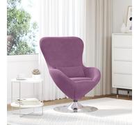 CKioict Chaise en velours violet en forme d'œuf pour l'intérieur de la chambre à coucher