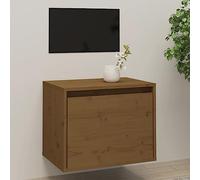 CKioict Étagère murale décorative pour cuisine, chambre à coucher, armoire murale, marron miel, 45 x 30 x 35 cm, en bois de pin massif, pour chambre à coucher, salon, salle de bain