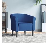 CKioict Fauteuil club en tissu bleu - Fauteuil de lecture pour chambre à coucher et salon