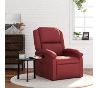 CKioict Fauteuil de lecture, fauteuil de cocktail, fauteuil rembourré, moderne, en cuir synthétique, bordeaux, convient pour le bureau, la chambre à coucher, le bureau