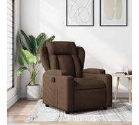 CKioict Fauteuil de lecture, fauteuil de cocktail, fauteuil rembourré, moderne, fauteuil de relaxation, en tissu marron, convient pour le salon, l'hôtel, la chambre d'amis