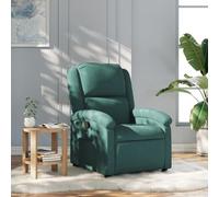CKioict Fauteuil de lecture, fauteuil de cocktail, fauteuil rembourré, moderne, fauteuil de relaxation, en tissu vert foncé, convient pour le bureau, la chambre à coucher, le bureau