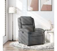 CKioict Fauteuil de lecture, fauteuil de cocktail, fauteuil rembourré, moderne, fauteuil de relaxation, en tissu gris foncé, convient pour le bureau, la chambre à coucher, le bureau