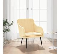 CKioict Fauteuil lounge crème pour balcon, intérieur, 63 x 76 x 80 cm, velours