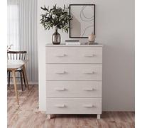 CKioict HAMAR - Buffet de salon moderne - Buffet multifonction - En bois de pin massif - Blanc - 79 x 40 x 103,5 cm - Pour salon, chambre à coucher, couloir