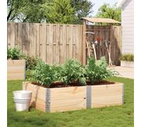 CKioict Jardinière d'extérieur pour terrasse, jardin, 150 x 100 cm, bois de pin massif