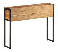 CKioict Jardinière en bois de manguier d'acacia pour terrasse 90 x 20 x 68 cm