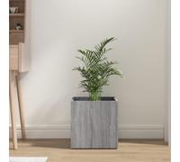 CKioict Jardinière pour balcon, parterre de fleurs, bac à plantes, en matériau dérivé du bois pour jardin, balcon et terrasse Gris Sonoma 40 x 40 x 40 cm