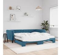CKioict Lit moderne extensible avec matelas - 100 x 200 cm - En velours - Convient pour chambre d'amis, chambres à coucher