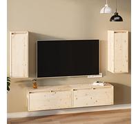 CKioict Lot de 2 étagères murales décoratives pour cuisine, chambre à coucher, armoires murales, 30 x 30 x 80 cm, en pin massif, pour chambre à coucher, salon, salle de bain