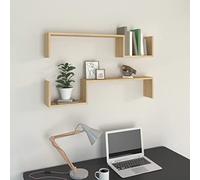 CKioict Lot de 2 étagères murales décoratives pour cuisine, chambre à coucher, salon, salle de bain - Chêne Sonoma - 100 x 15 x 20 cm