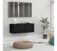 CKioict Meuble TV DVD - Meuble TV - Noir - 80 x 30 x 30 cm - Matériau du bois - Pour salon, salle de jeux