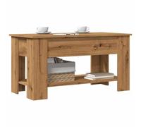 CKioict Table basse en chêne artisanal - Table d'appoint pour intérieur salle à manger - 101 x 49 x 52 cm - Matériau du bois