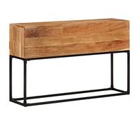 CKioict Table basse - Table de chevet - Table d'appoint - Table console - 120 x 30 x 75 cm - Bois massif d'acacia - Pour salon, chambre à coucher, couloir