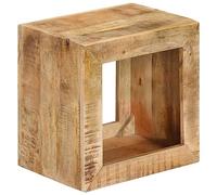 CKioict Table d'appoint pour salon, tabouret, 40 x 30 x 40 cm, bois massif de mangue, pour salon, chambre à coucher, balcon