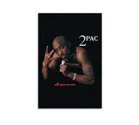 ckklik 2PAC Poster imprimé All Eyez on Me - Décoration murale hip-hop - Légende de la musique - Poster vintage noir et blanc - Décoration d'intérieur et de cuisine - 61 x 91,4 cm - Sans cadre