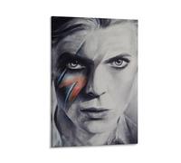ckklik David Bowie Poster Art Iconic Rock Legend Impression Musique Décoration murale de style vintage Décoration d'intérieur Cadeau unique pour les amateurs de musique Pop Culture Cadeau mural