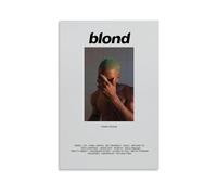 ckklik Poster blond de l'océan Frank - Décoration murale esthétique - Décoration d'intérieur moderne - Hip Hop - Cadeau unique pour les amateurs de musique - Design minimaliste - 40,6 x 61 cm - Sans