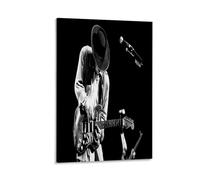 ckklik Poster de guitariste noir et blanc - Décoration murale de style vintage - Cadeau pour les amateurs de musique - Décoration d'intérieur unique - 50,8 x 76,2 cm - Cadre