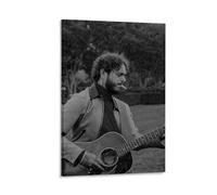 ckklik Poster de guitariste noir et blanc - Impression artistique de musique de style vintage - Photographie rétro - Cadeau pour les amateurs de musique - Décoration d'intérieur - Pièce d'art unique