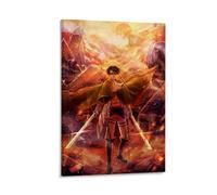 ckklik Poster de l'anime Levi Ackerman - Impression d'art manga attaque des Titans - Décoration d'intérieur - Idée cadeau unique pour les amateurs d'anime - 61 x 91,4 cm - Cadre