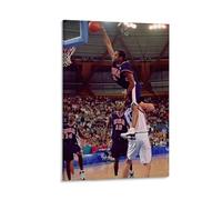 ckklik Poster imprimé de l'équipe de basket-ball des États-Unis - Art mural - Joueur de Dunking - Décoration murale pour salle de jeux - Photographie sportive vintage - Cadeau - 40,6 x 61 cm - Encadré