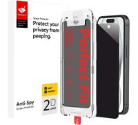 Ckl-Lot De 2 Verre Trempé Anti Espion Pour Iphone 15 6,1 Pouces,Film Protection Écran,Équipé D'un Outil D'alignement,Dureté 9h,Sans Bulles,Confidentialité Protection