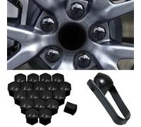 CKLS 20 PièCes Hexagonal Cache ÉCrou pour Jeep Grand Cherokee SRT, Capuchons de ÉCrou de Roue de Voiture AntipoussièRe DéCoration avec Outil Demontage,A/Black-21mm