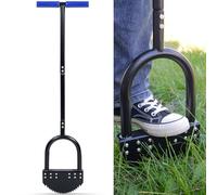 CKLT Coupe-Bordures Manuels 104 cm à Lame en Acier au Carbone Poignée Longue en Caoutchouc Plateforme Large Résistant à la Rouille Outil d'entretien de Jardin avec Lame en Acier Manganèse à Demi-Lune