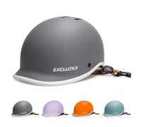 Ckorison Casque de vélo pour adulte homme et femme, casque de vélo pour les trajets quotidiens, le vélo de route, le patinage avec cadran réglable, taille 56-61 cm (gris)