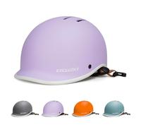 Ckorison Casque de vélo pour adulte homme et femme, casque de vélo pour les trajets quotidiens, le vélo de route, le patinage avec cadran réglable, taille 56-61 cm (lilas)
