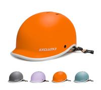 Ckorison Casque de vélo pour adulte homme et femme, casque de vélo pour les trajets quotidiens, le vélo de route, le patinage avec cadran réglable, taille 56-61 cm (orange)