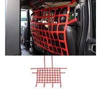 CKPEOR Filet de barrière d'isolation de siège arrière séparateur de siège de Chien de Compagnie arrière pour Jeep Wrangler JK JL Unlimited 2007-2022 Gladiator JT Truck 2/4 Portes,Rouge