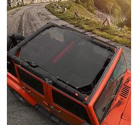 CKPEOR Filet d'ombrage en Maille pour Haut de Bikini pour Jeep Wrangler JK JKU 2007-2017, Pare-Soleil offrant Une Protection UV, Polyester Durable.,Noir,4 Doors