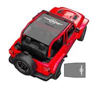 CKPEOR Pare-Soleil Mesh Shade Top Cover Protection UV Polyester Durable Sun Shade pour 2018-2022 Jeep Wrangler JL JLU 2 Porte, Star Wings Style