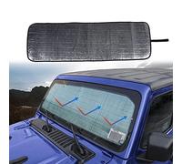 CKPEOR Pare-Soleil Pare-Brise Pare-Soleil Pliable Pare-Soleil en Aluminium pour Jeep Wrangler JL JLU 2018-2022 & Gladiator JT 2020+