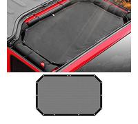 CKPEOR Pare-Soleil Sun Shade Bikini Top Sunblock Mesh Heat Shield Mesh pour Jeep Wrangler JK JKU 2007-2018 2 Portes et 4 Portes,Noir