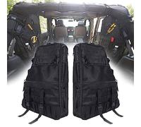 CKPEOR Sac de Rangement pour Arceau de sécurité avec Multi-Poches et organisateurs et Sac de Rangement pour Sacoche de Selle 1997-2023 Jeep Wrangler JK TJ LJ & Unlimited JL 4 Portes