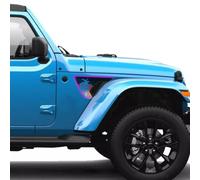 CKPEOR Side Fender Retro Beach Sunset Vent Decals Pré-coupé Autocollant en Vinyle pour Jeep Wrangler JL JLU & Gladiator JT 2020-2024