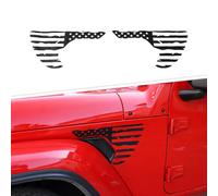 CKPEOR Side Fender Vent American Flag Vinyl Decals Distressed Stickers pour Jeep Wrangler 2018-2024 JL JLU et 2020-2024 Gladiator JT