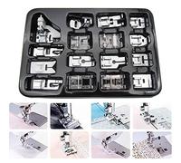 CKPSMS KP-19048 Kit de 16 pieds presseurs pour machines Singer, Brother, Janome, Elna, Kenmore