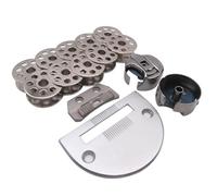 CKPSMS Marque : 1 lot de bobines et étui de canette, plaque d'aiguille et chien d'alimentation #BC-DBM(2)-NBL+18034 10 pièces + 18030 + 18031 compatible avec/remplacement pour Consew Brand 206RB 206RB
