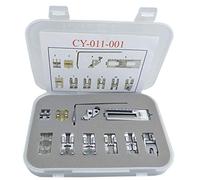 CKPSMS Marque -1SET # CY-011-001 11pièce SNAP ON PRESSER WALKING FOOT/FEET Compatible avec/Remplacement pour la marque PFAFF 1000-7570 avec pied de marche IDT (Snap On Presser Walking Feet)