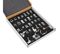 ckpsms Marque -32PCS #KP-19018 Ensemble de Pieds-de-biche pour Machine à Coudre Domestique Compatible avec Brother Marque Babylock Marque Singer Marque Machines à Coudre à Tige Basse (32 pièces)